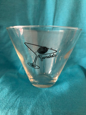 Yarnaholic™ Stemless Martini Glass