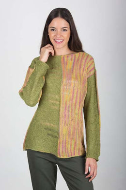 Recycled Linen & Ecopuno Sideways Drop St.Pullover 5700B